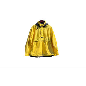 VTG Chaps by Ralph Lauren Yellow Hooded Anorak Windbreaker 90s Streetwear Large